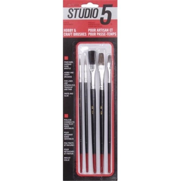 Gam Paint Brushes Gam Paint Brushes 5 Pack Studio 5 Artist & Hobby Brushes  BA30505 BA30505